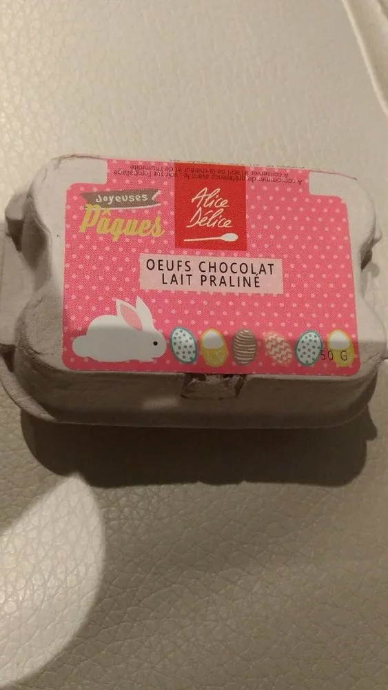 Œuf chocolat lait praliné