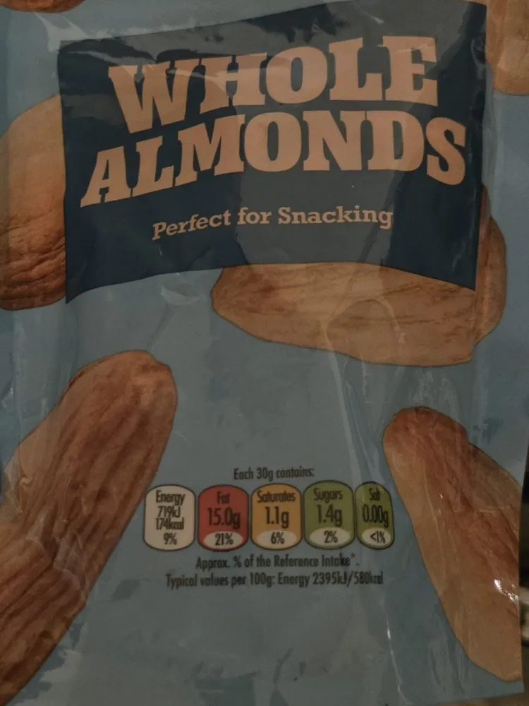Whole almonds