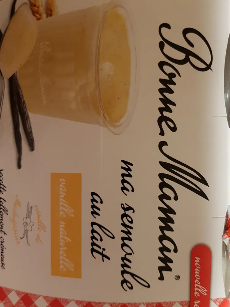 bonne maman ma semoule au lait