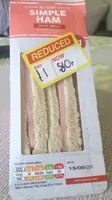 Simple ham white bread