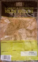 2 garlic & coriander naan breads