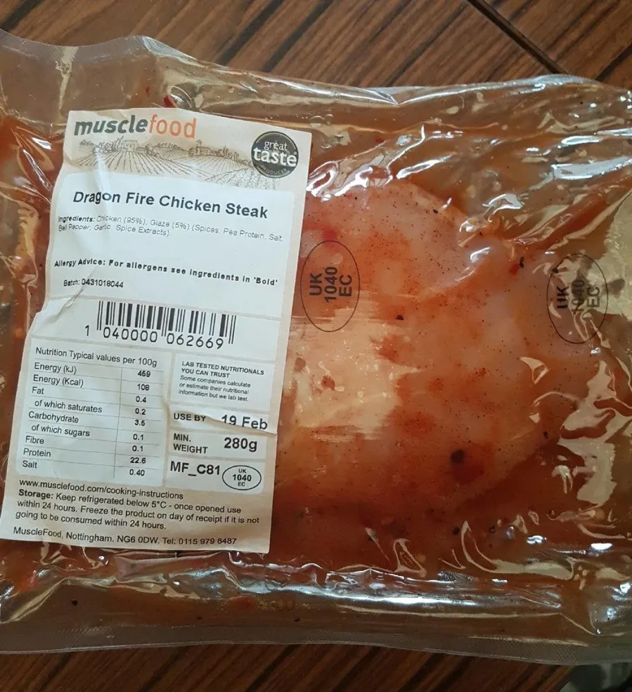 Dragon fire chicken steak