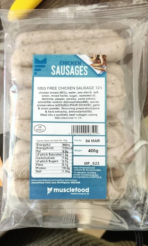 Chicken sausages