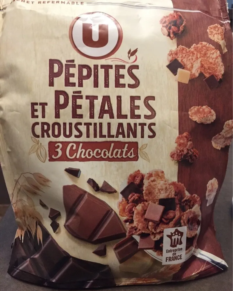 Pépites et pétales croistillants 3chocolats