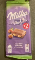 Milka chocolat noisettes entières