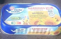 Sardines entieres à  l'huile de tournesol