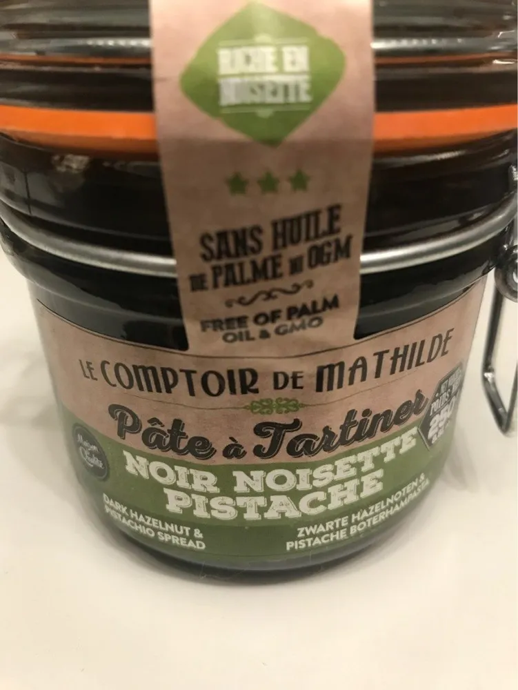 Pâte à tartiner Noir noisettes pistache