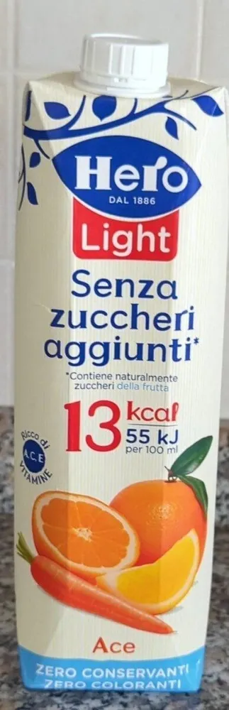 Light senza zuccheri aggiunti