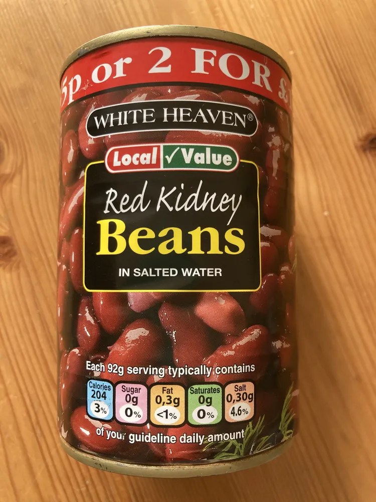 Red Kidney Beans in salted water