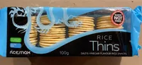 Rice Thins salt and vinegar flavour roce snacks