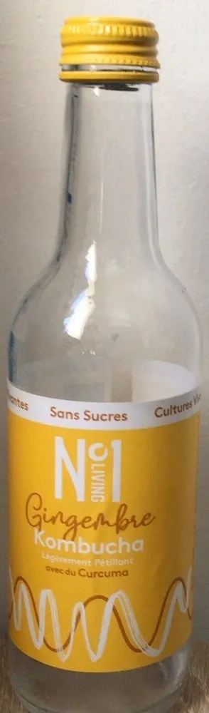 Gingembre kombucha légèrement pétillant avec du Curcuma