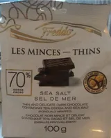 Chocolat noir mince et délicat
