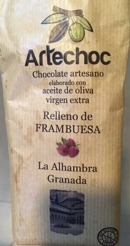 Chocolate artesano relleno de frambuesa