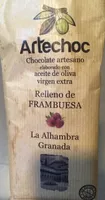 Chocolate artesano relleno de frambuesa