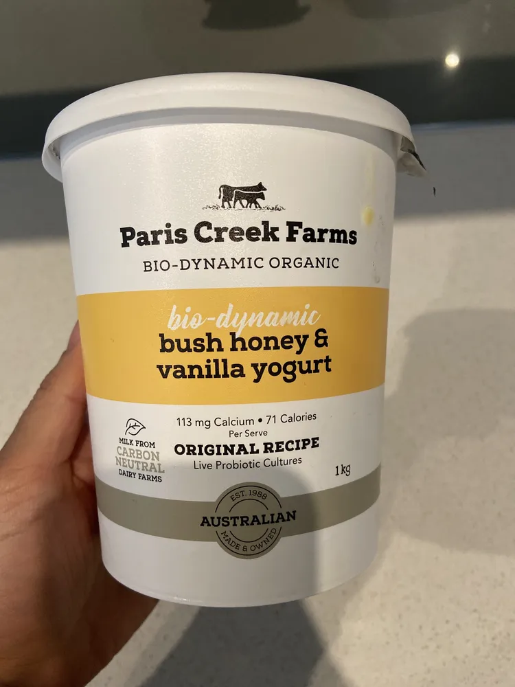 bush honey and vanilla yogurt