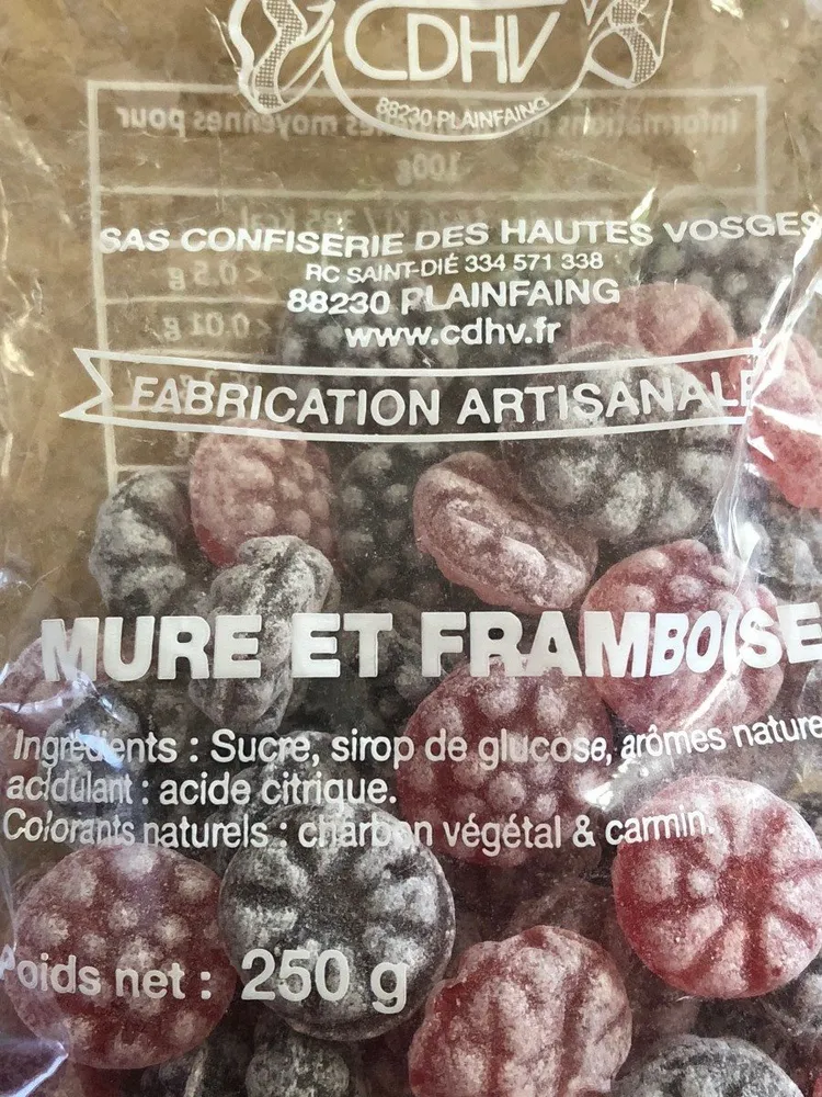 Mure et framboise