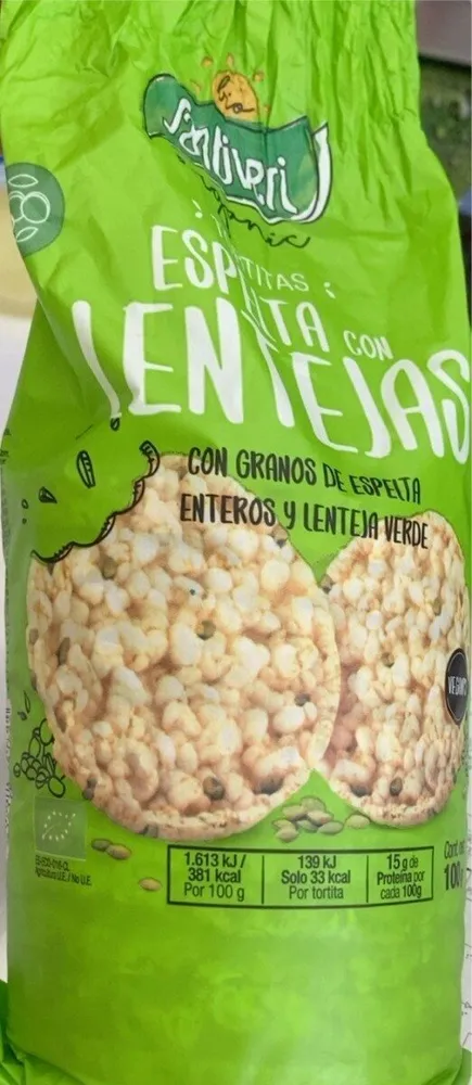 Tortitas Espelta con lentejas