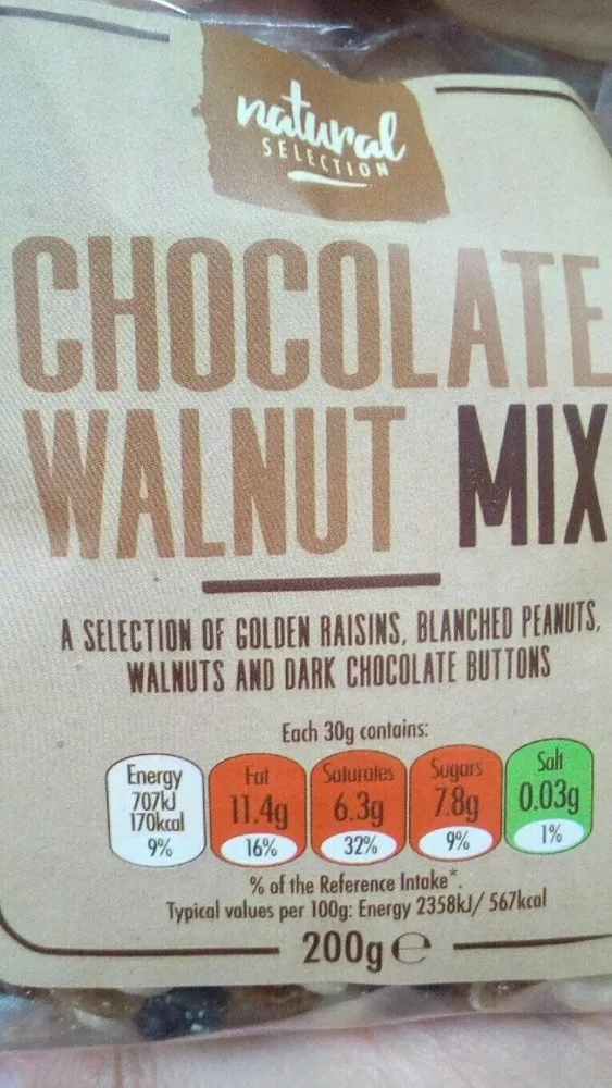 Chocolate walnut mix
