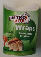wraps poulet rôti crudités