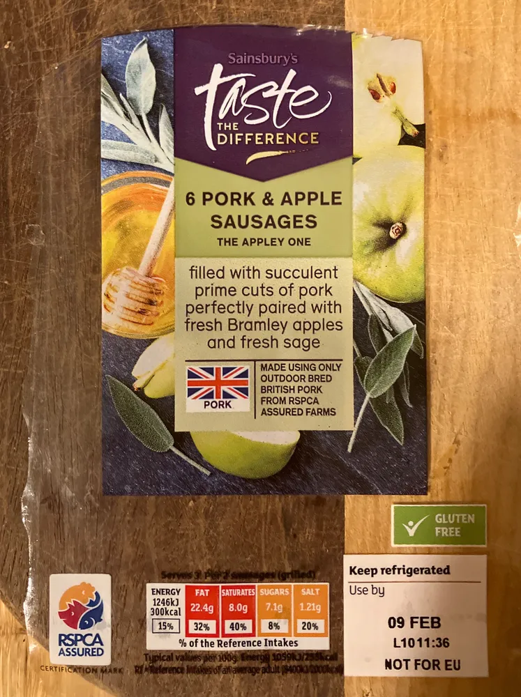 Pork and Apple Sausages
