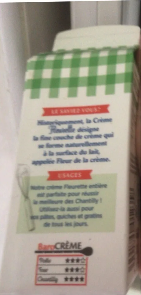 Crème Fleurette de Normandie Entière