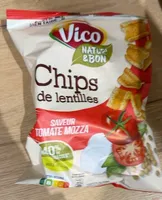 Chips de lentilles tomate mozza