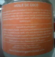 base organic food huile de coco