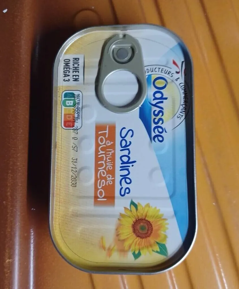 Sardines à l'huile de tournesol