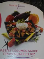 Petits légumes sauce provençale et riz