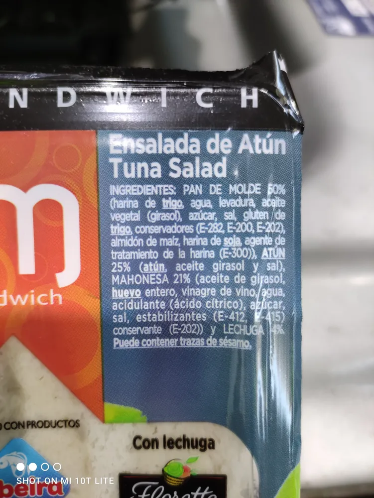 sandwich ensalada de atun