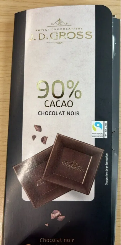Tablette de chocolat 90%
