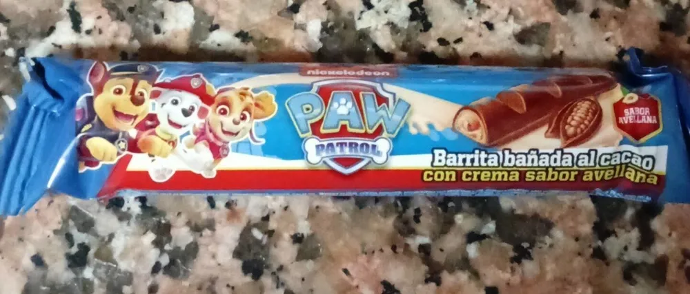 Barrita bañada al cacao con crema sabor avellana