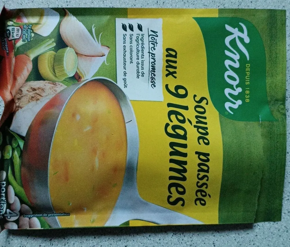 Soupe passée aux 9 légumes