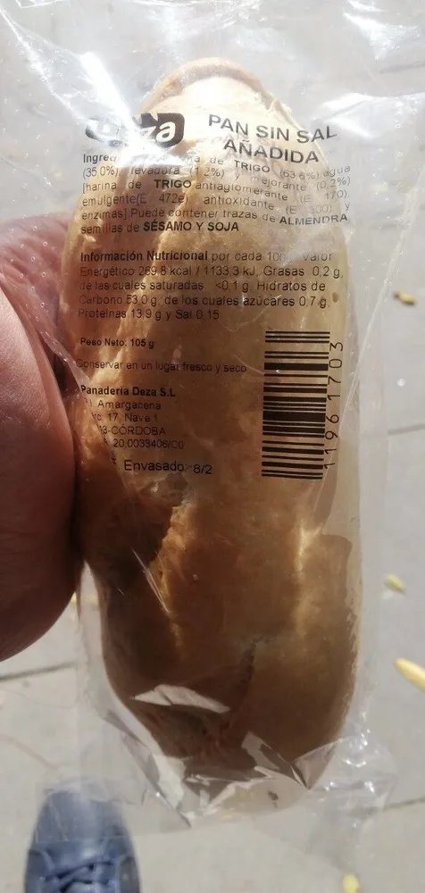 PAN SIN SAL AÑADIDA