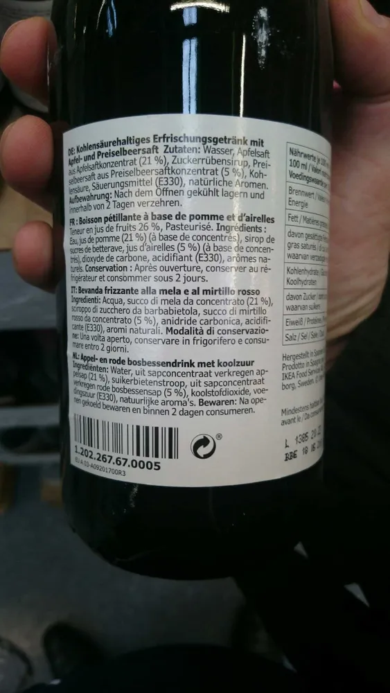 Dryck bubble apple e lingon