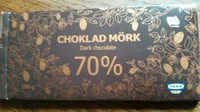 CHOKLAD MÖRK Dark chocolate 70%