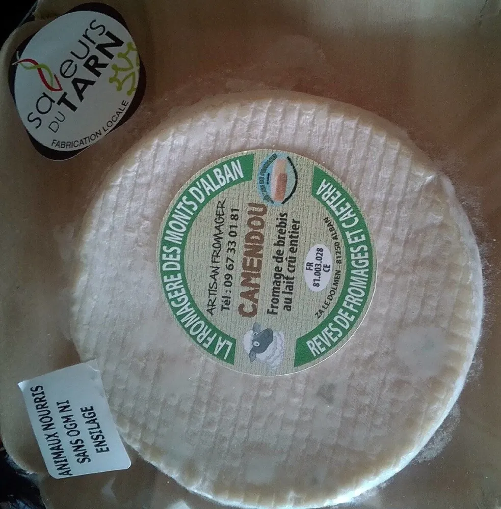 Camendou Fromage de brebis au lait cru entier