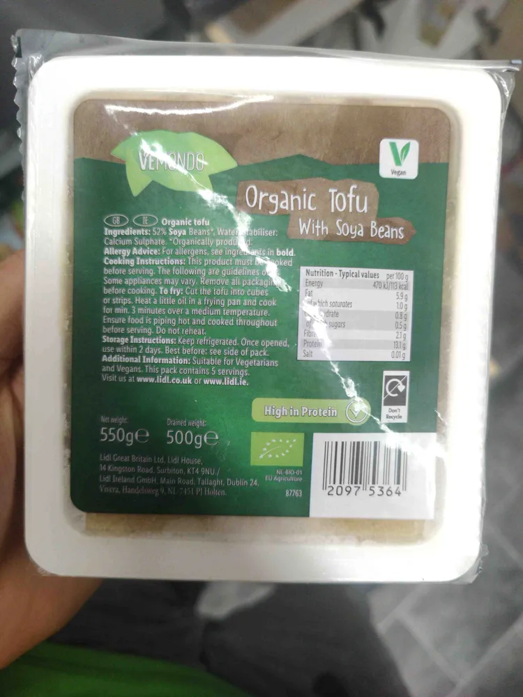 Organic Tofu with Soya Beans