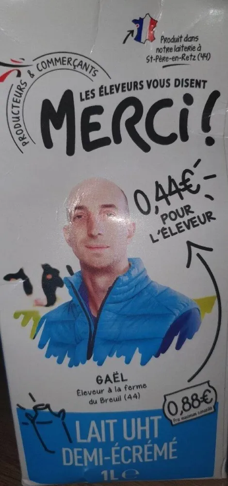Lait UHT demi écrémé