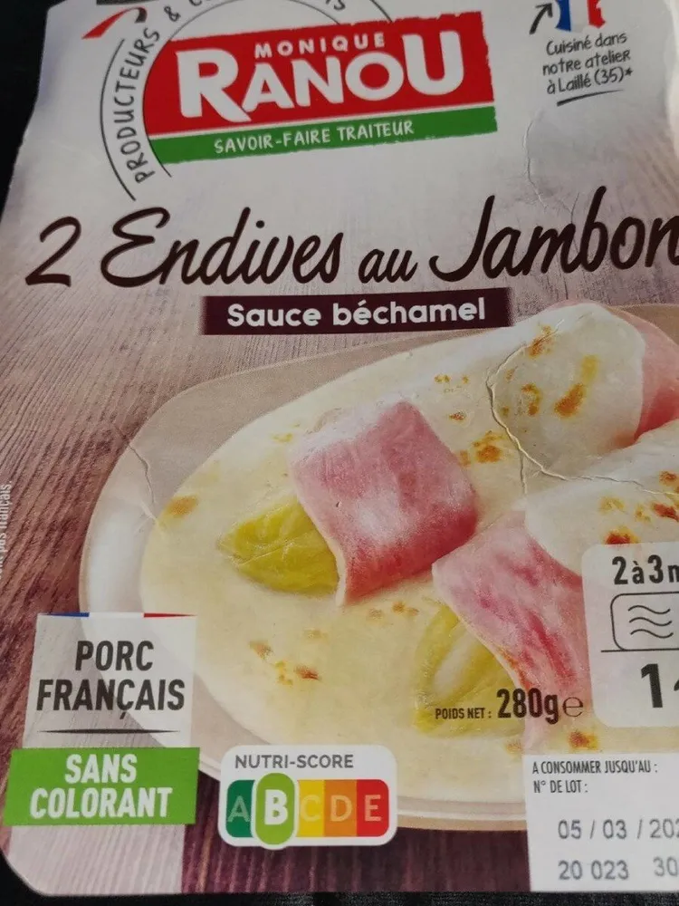 2 endives au jambon