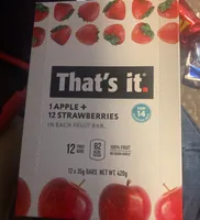 Strawberries and apples fruit bar