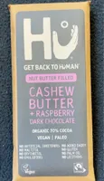 Cashew butter + raspberry dark chocolate