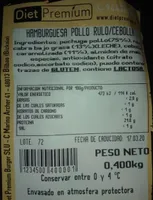 Hamburguesa pollo rulo/cebolla
