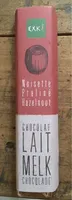 Chocolat au Lait noisette praliné