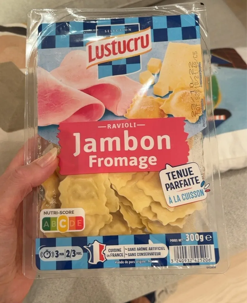 Ravioli jambon fromage
