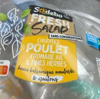 Fresh salad crudites poulet fromage ail/fines herbes