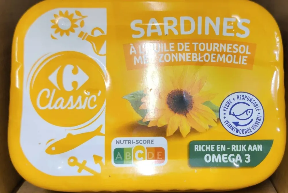 Sardines à l'huile de tournesol