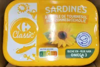 Sardines à l'huile de tournesol