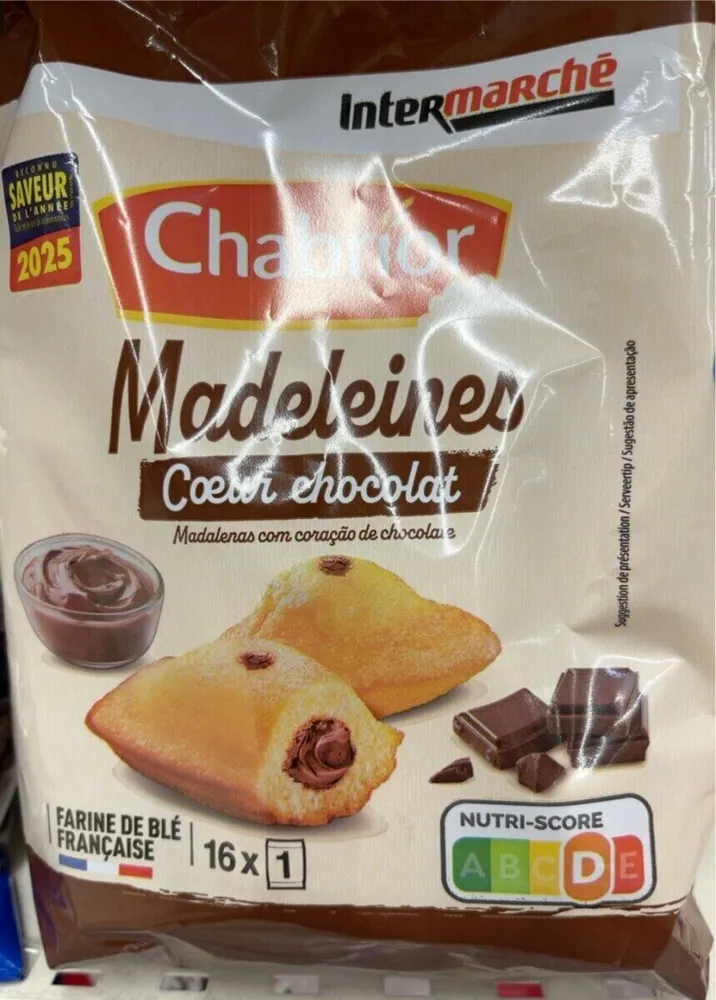 Madeleines cœur chocolat