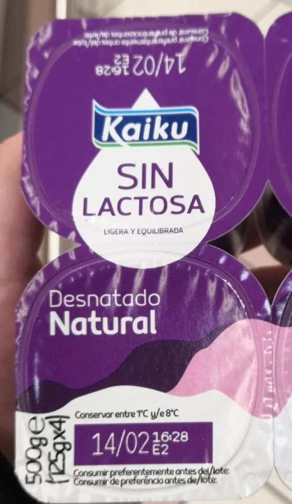 Yogur sin lactosa desnatado